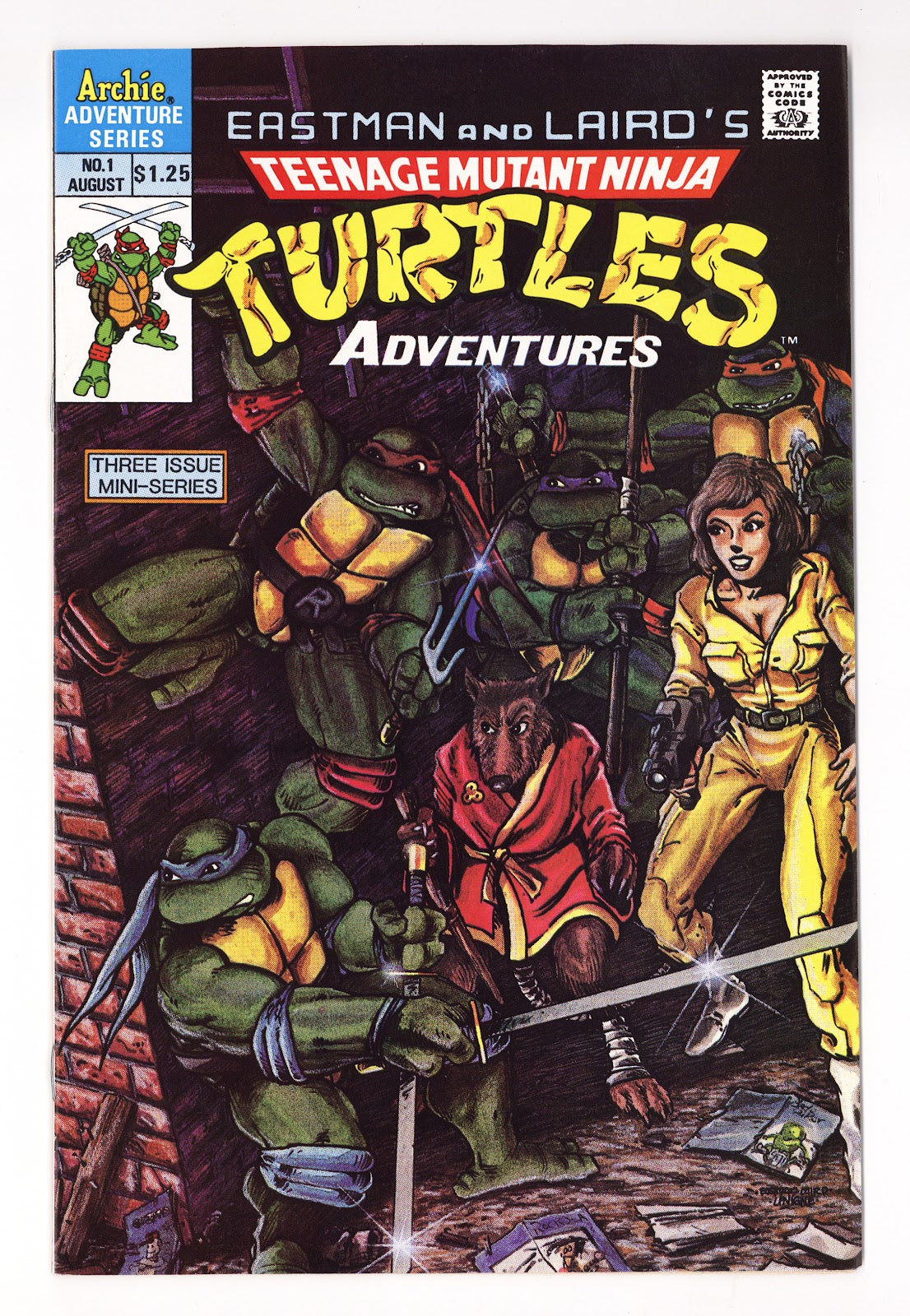 Teenage Mutant Ninja Turtles Adventures Vol 1 1  VF/NM (9.0)   (1988) Direct   Canadian Edition  
