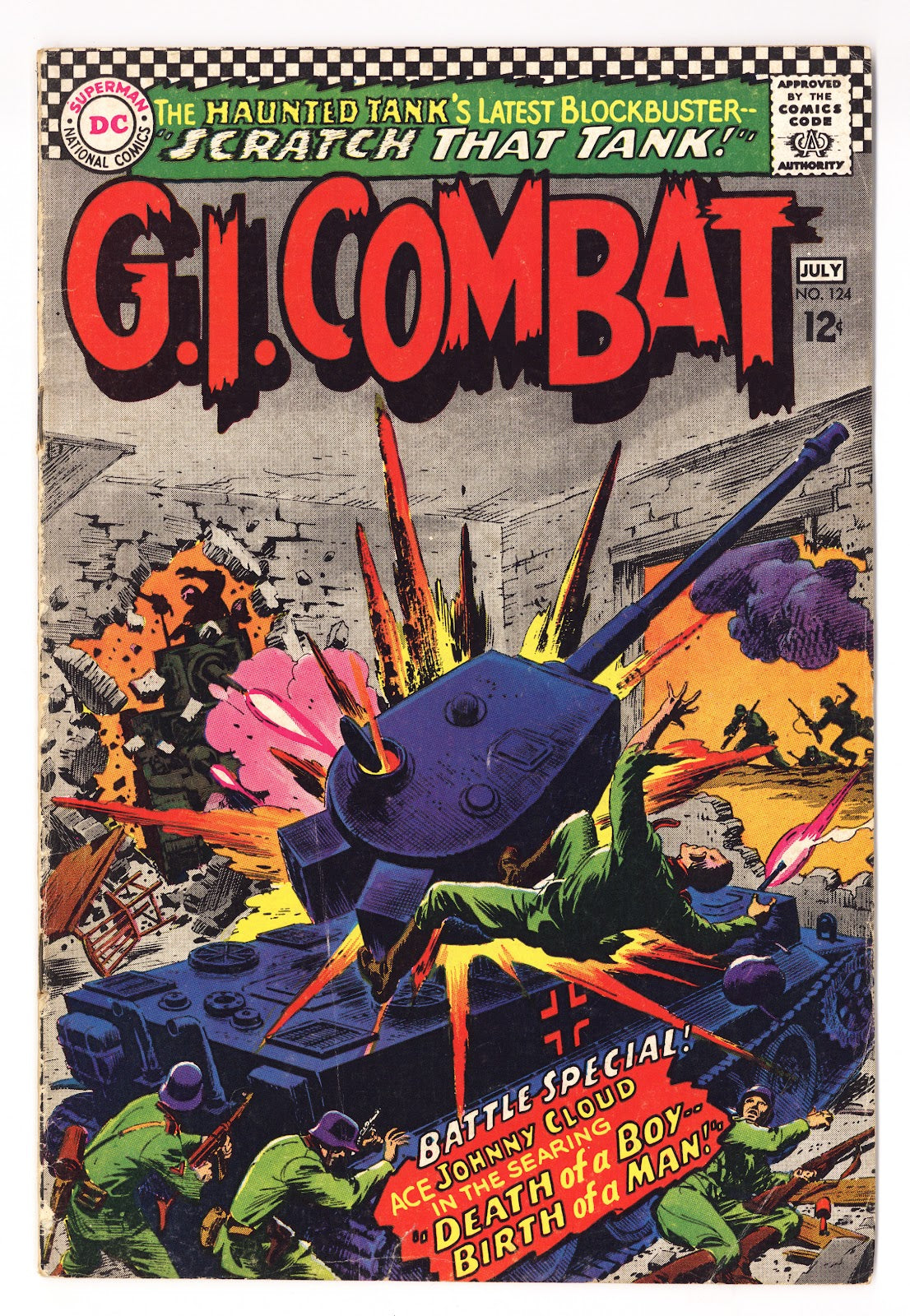 G.I. Combat Vol 1 124  VG+ (4.5)   (1967)     