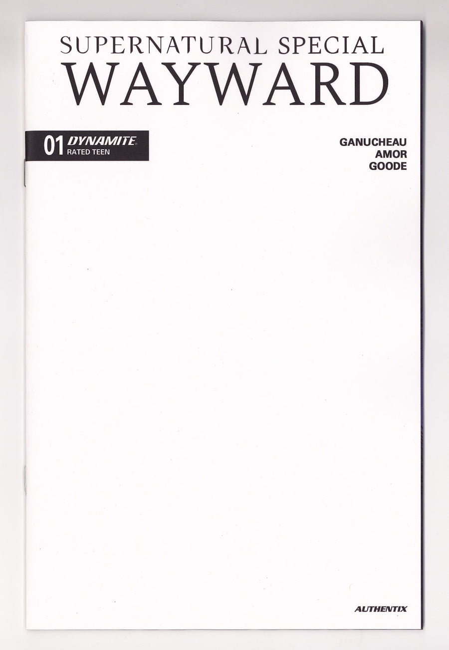 Supernatural Wayward Special 1 Blank Variant (2026)