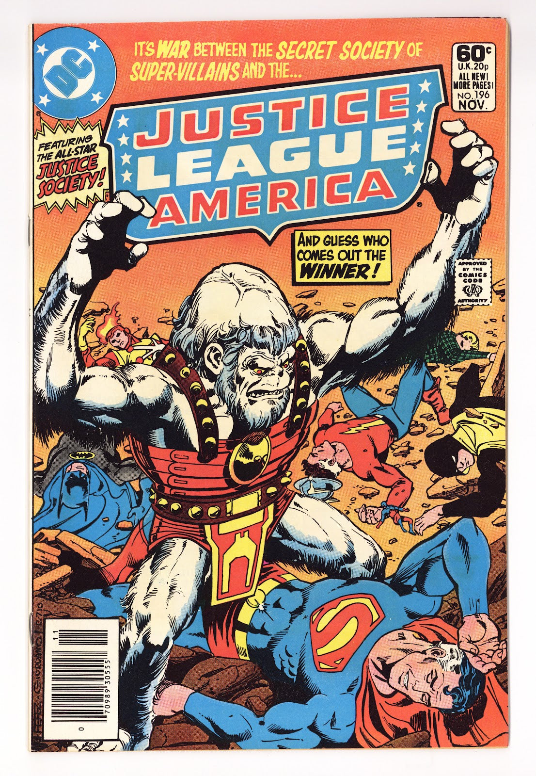 Justice League of America Vol 1 196 Mid Grade (1981) Newsstand 