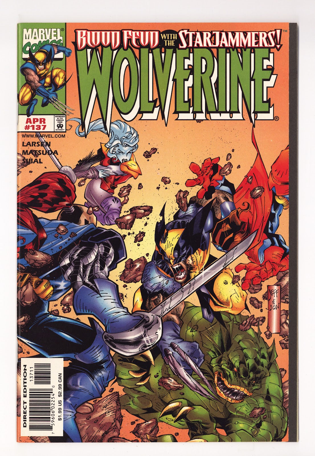 Wolverine Vol 2 137  High Grade   (1999)     