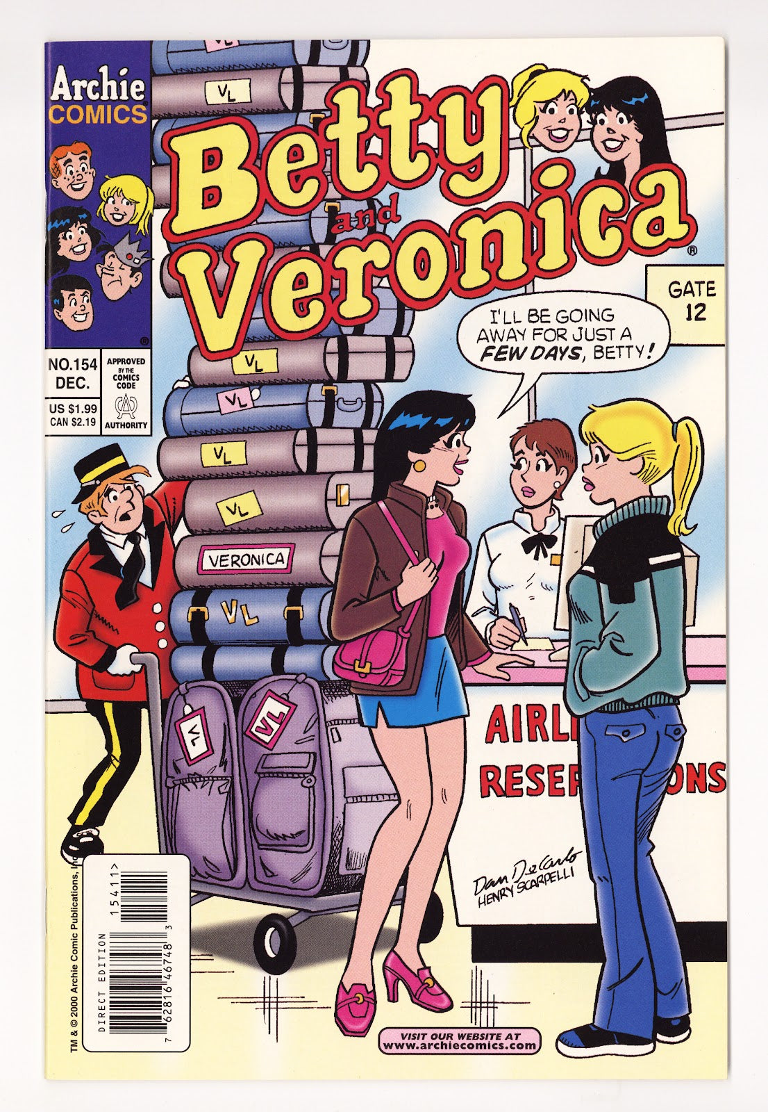 Betty and Veronica Vol 1 154  High Grade   (2000)