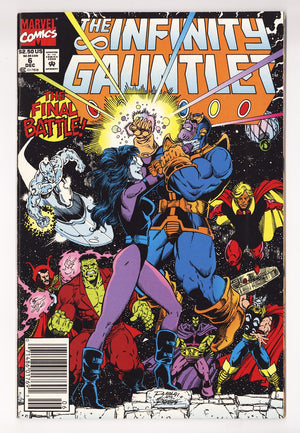 The Infinity Gauntlet Vol 1 6 VF+ (8.5) (1991) Newsstand