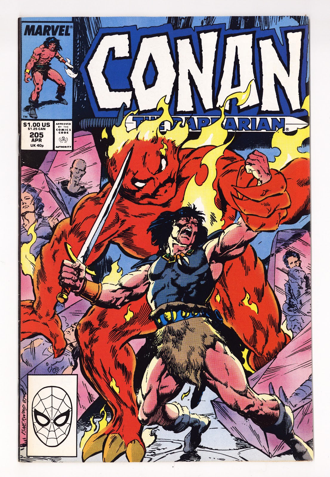 Conan the Barbarian Vol 1 205  High Grade   (1988)     