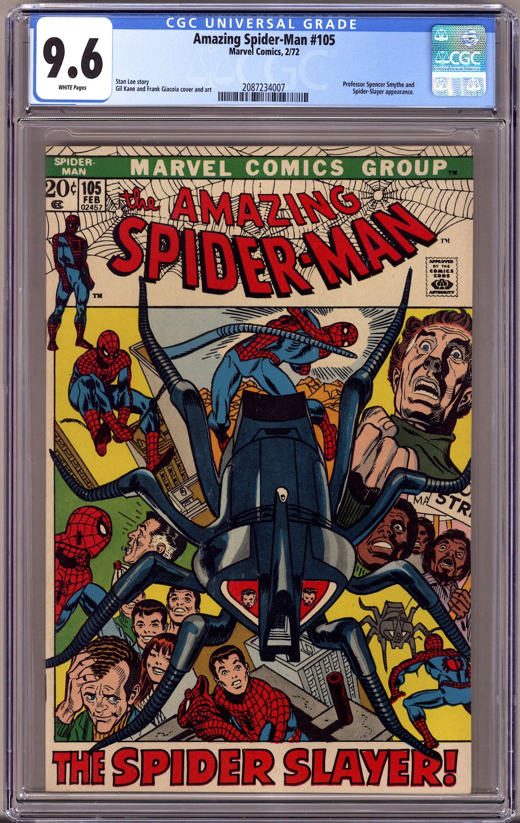 The Amazing Spider-Man Vol 1 105 CGC 9.6 (NM+) (1972) 
