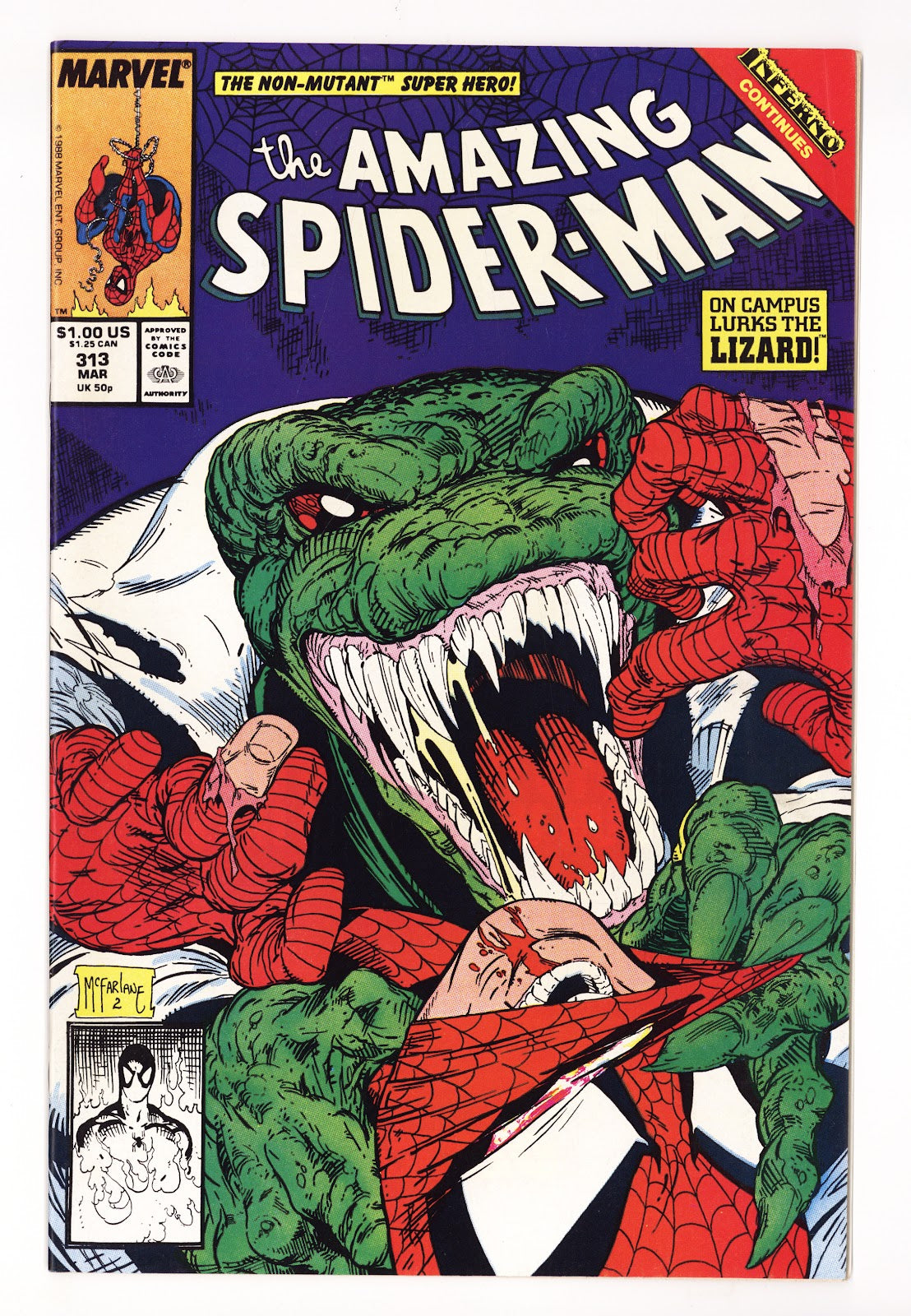 The Amazing Spider-Man Vol 1 313 VF (8.0) (1989)  