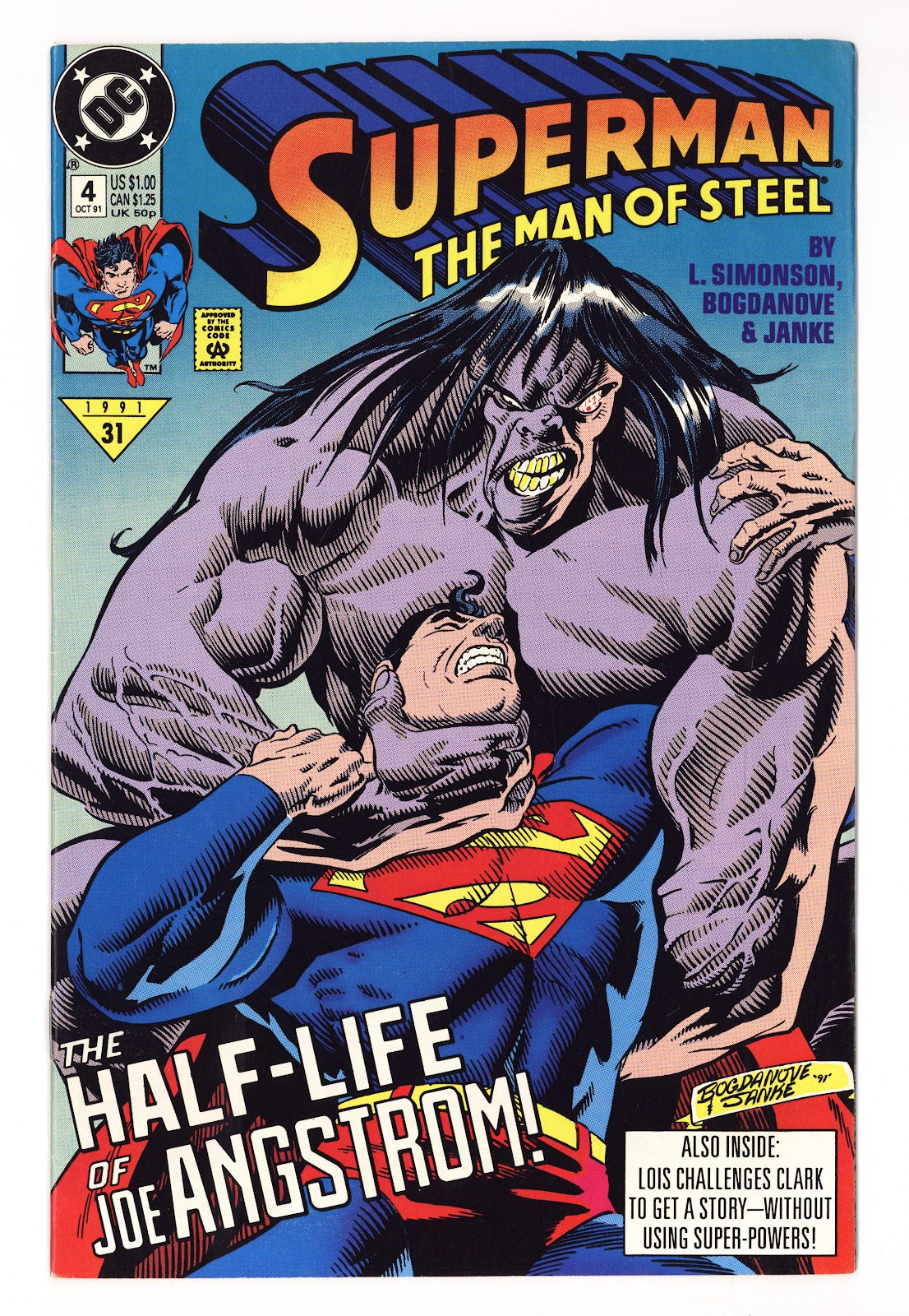 Superman: The Man of Steel   4  High Grade   (1991)   Direct  