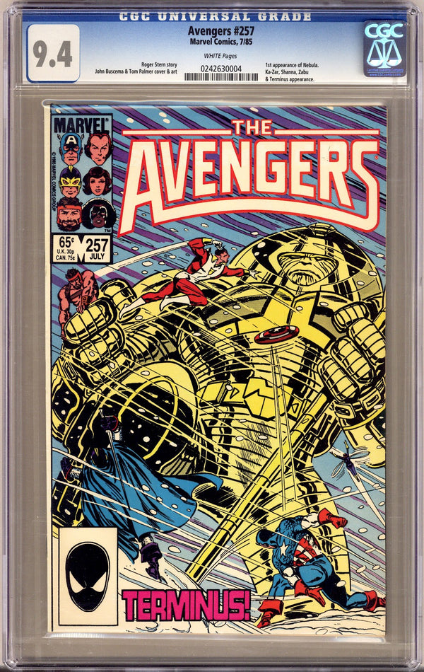 The Avengers Vol 1 257 CGC 9.4 (NM) (1985)