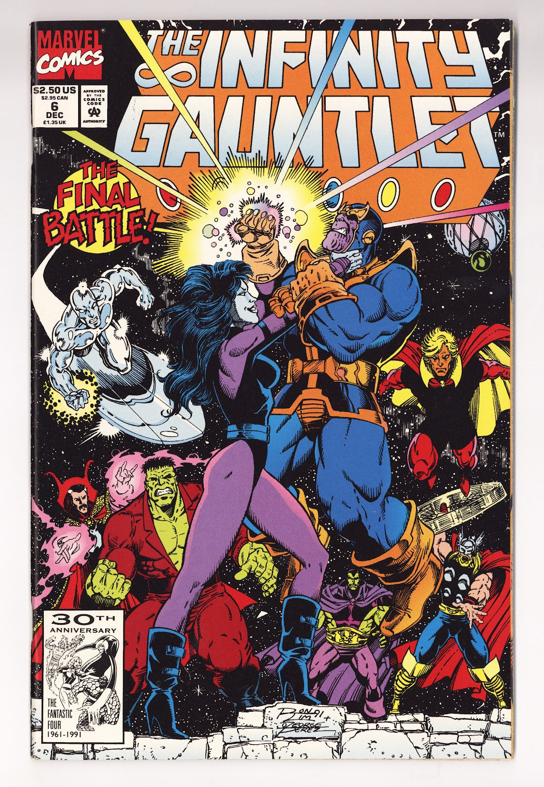 The Infinity Gauntlet Vol 1 6 Mid Grade (1991) 