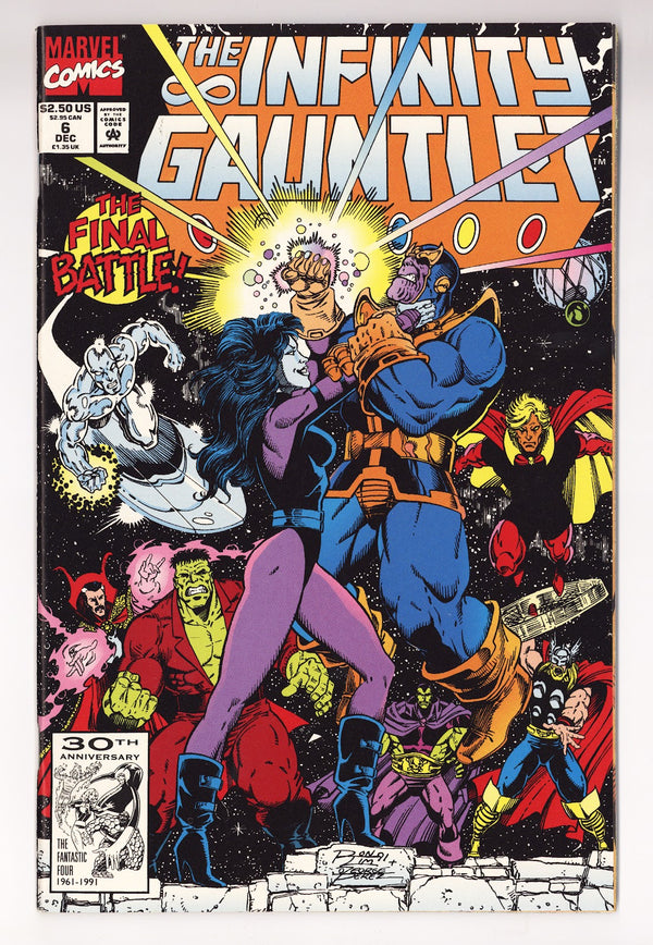The Infinity Gauntlet Vol 1 6 Mid Grade (1991)