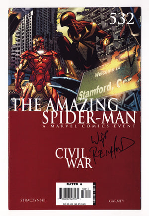 The Amazing Spider-Man Vol 2 532 VF/NM (9.0) (2006) Signed x1 Cover Bill Reinhold