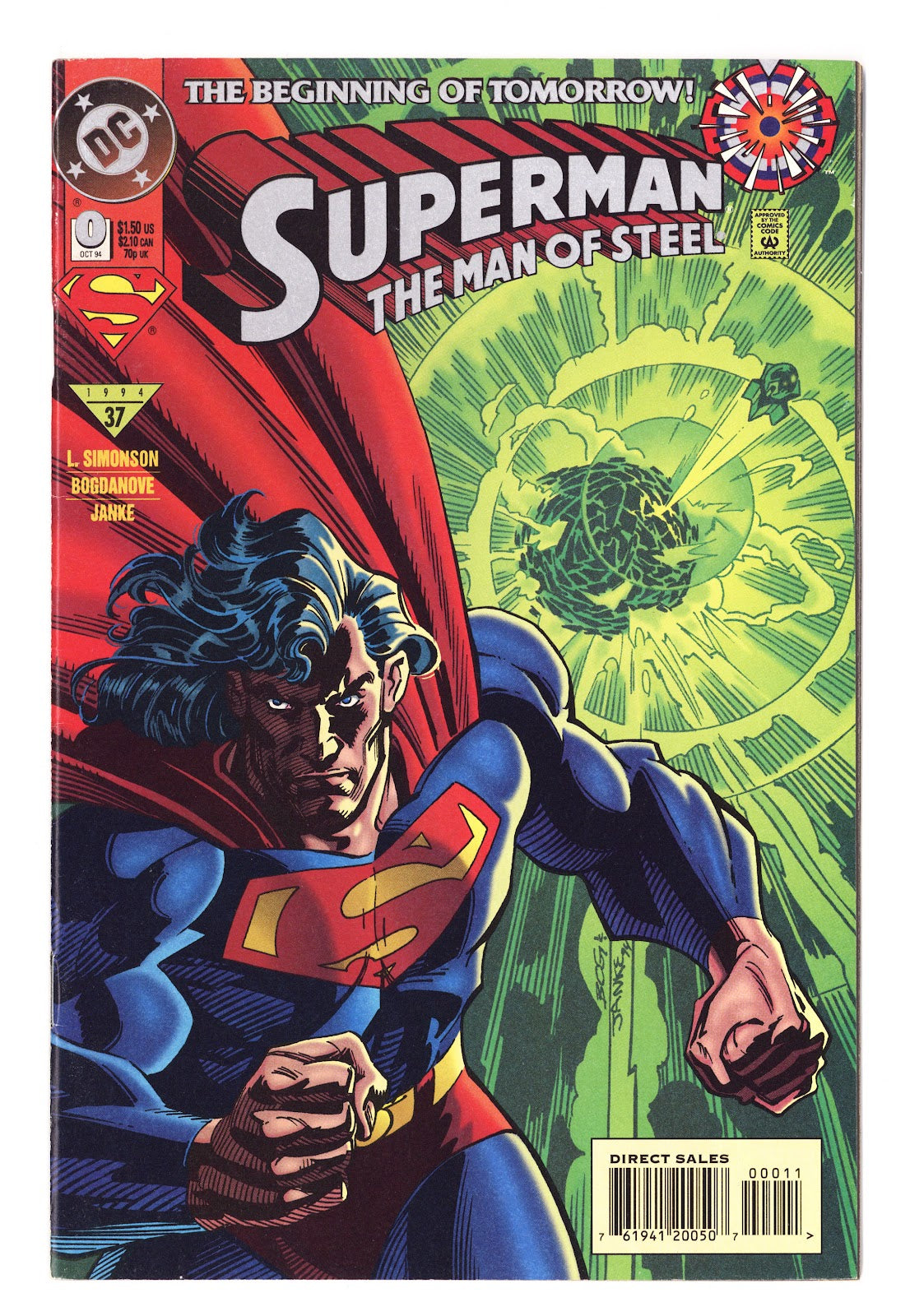 Superman: The Man of Steel 0 Mid Grade (1994) 