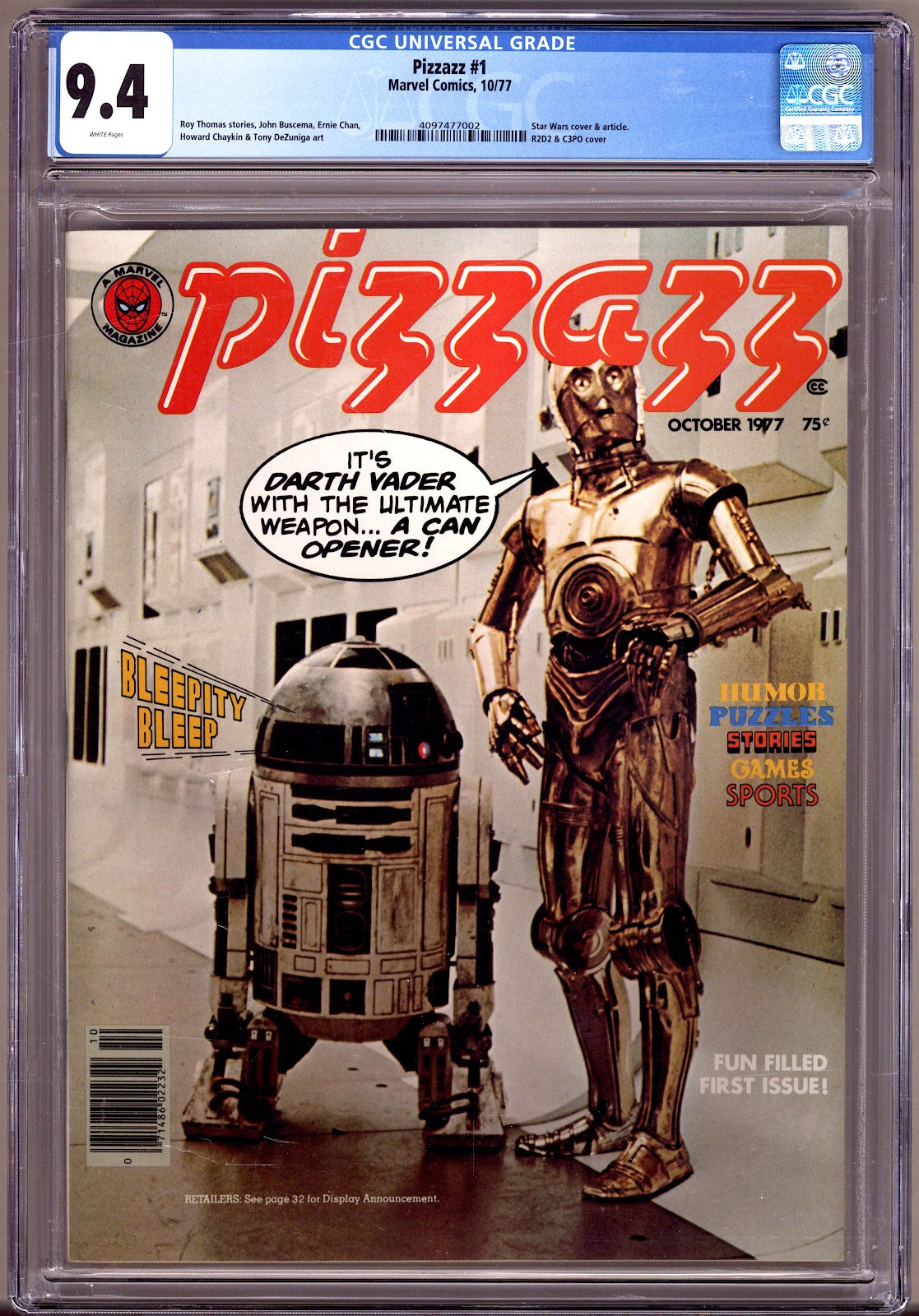 Pizzazz 1 CGC 9.4 (NM) (1977) 