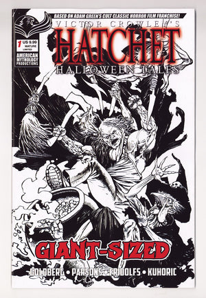 Giant Sized Hatchet Halloween #1 (2026) Martinez B&W Variant