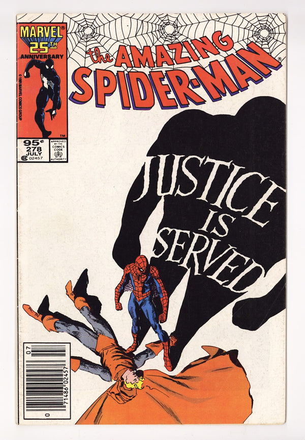 The Amazing Spider-Man Vol 1 278 VG+ (4.5) (1986) Canadian Price Variant