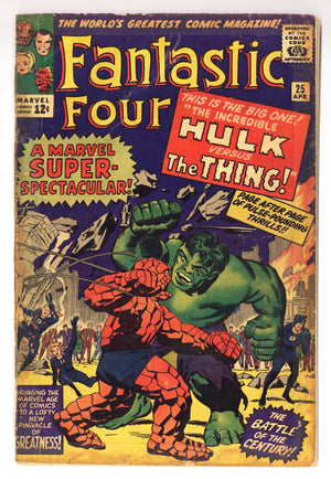Fantastic Four Vol 1 25 PR (0.5) Extensive Tape, Cover Trimmed (1964)