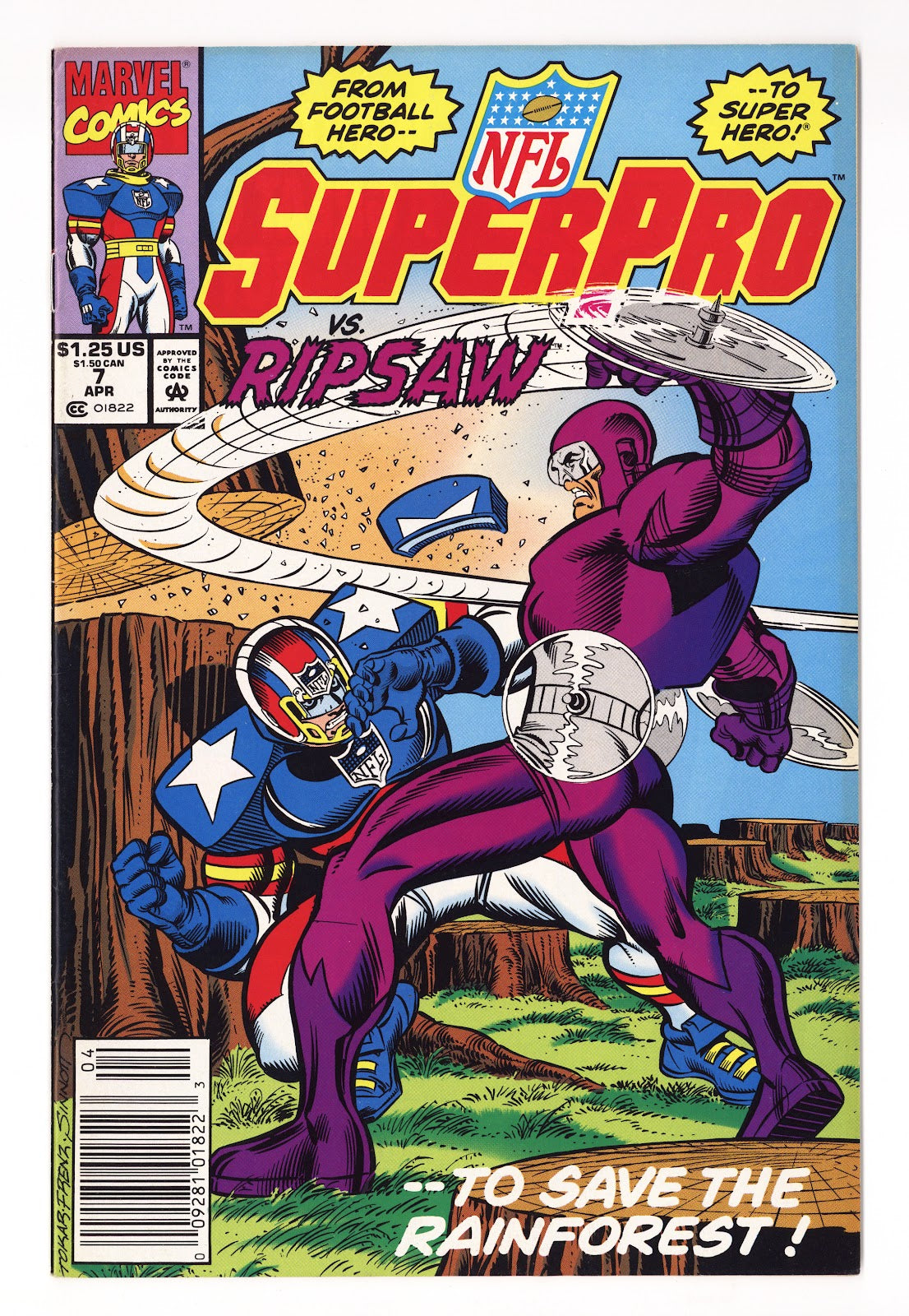 NFL Superpro   7  Mid Grade   (1992)   Newsstand  