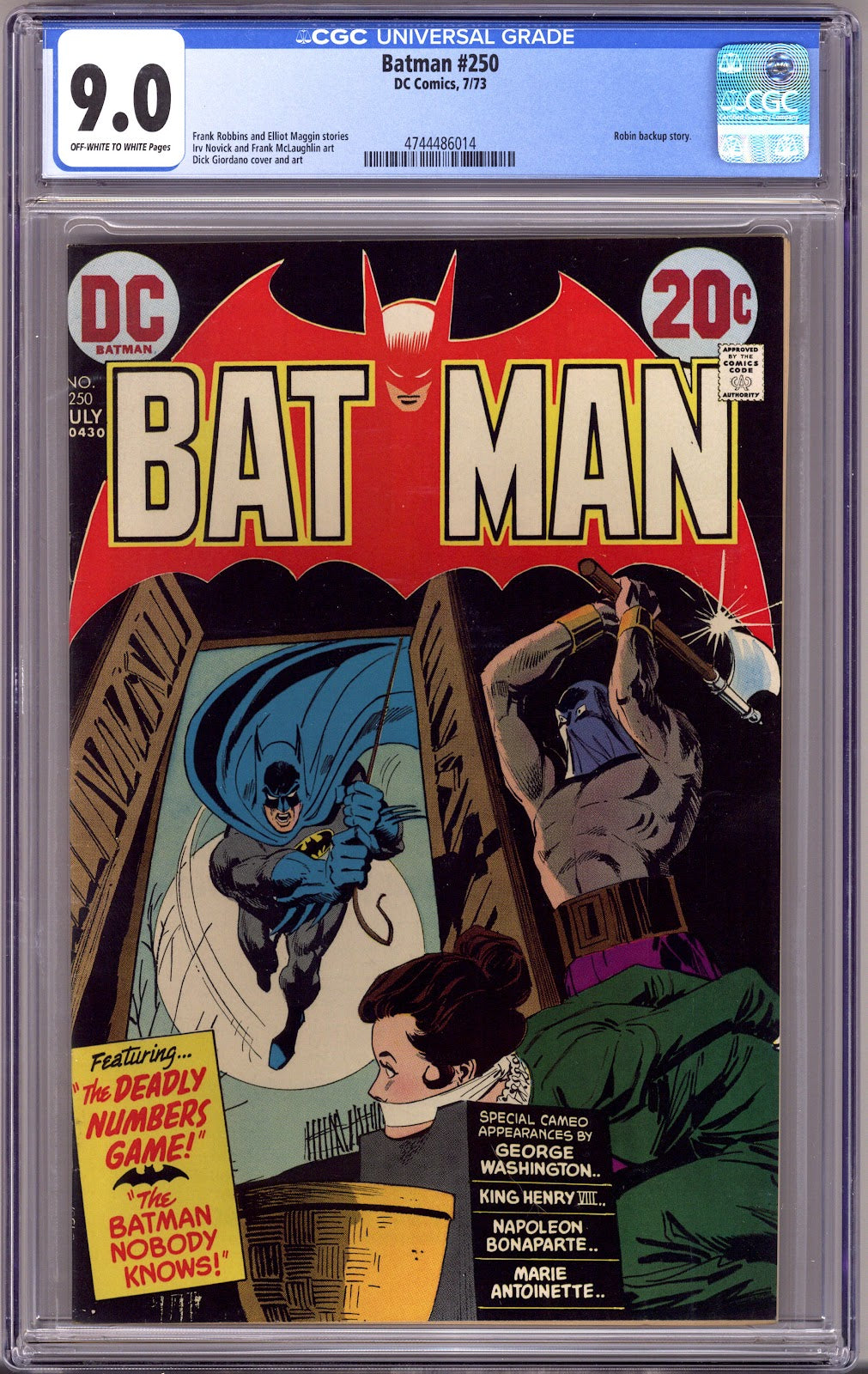 Batman Vol 1 250 CGC 9.0 (VF/NM)   (1973)