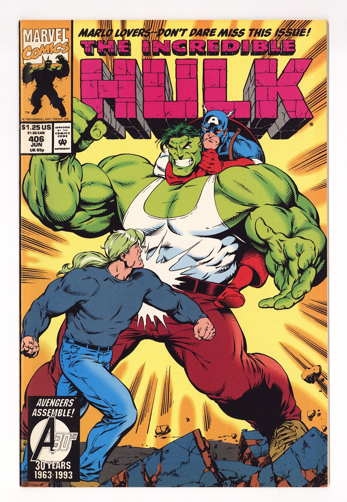 The Incredible Hulk Vol 1 406  High Grade   (1993)     