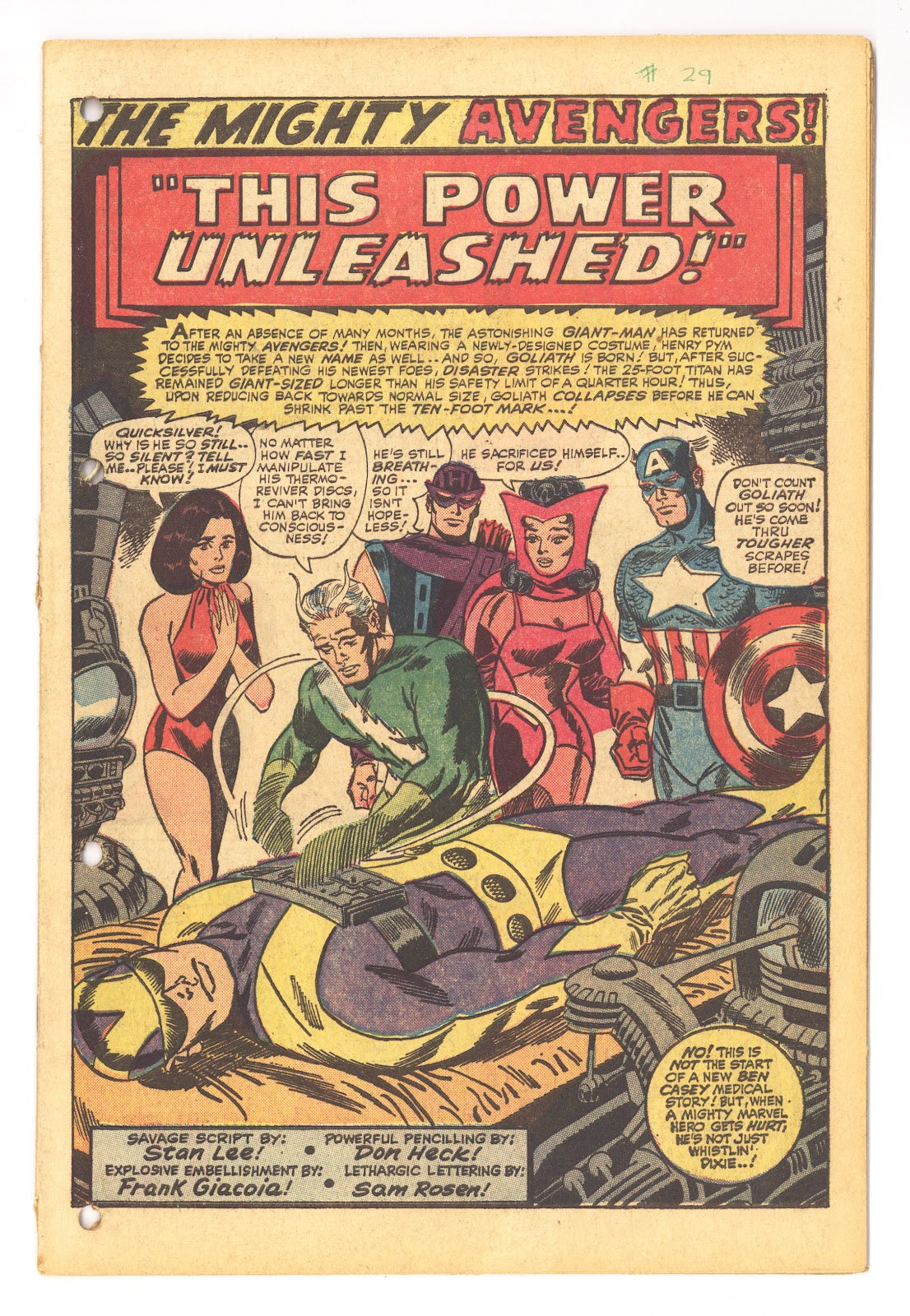 The Avengers Vol 1 29 Coverless (1966) 