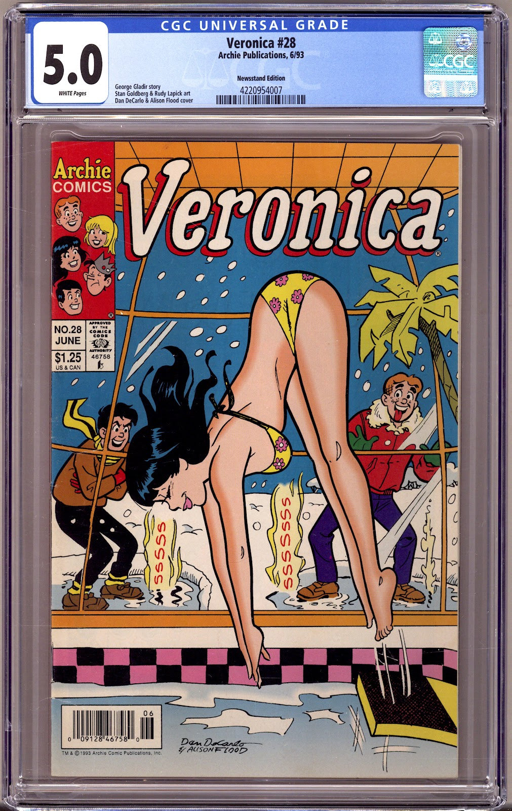 Veronica   28 CGC 5.0 (VG/FN)   (1993)   Newsstand  