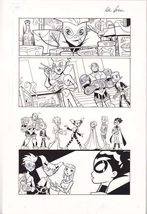 Teen Titans Go! 52 Pg. 8 Original Art by Alexander Serra (2008)