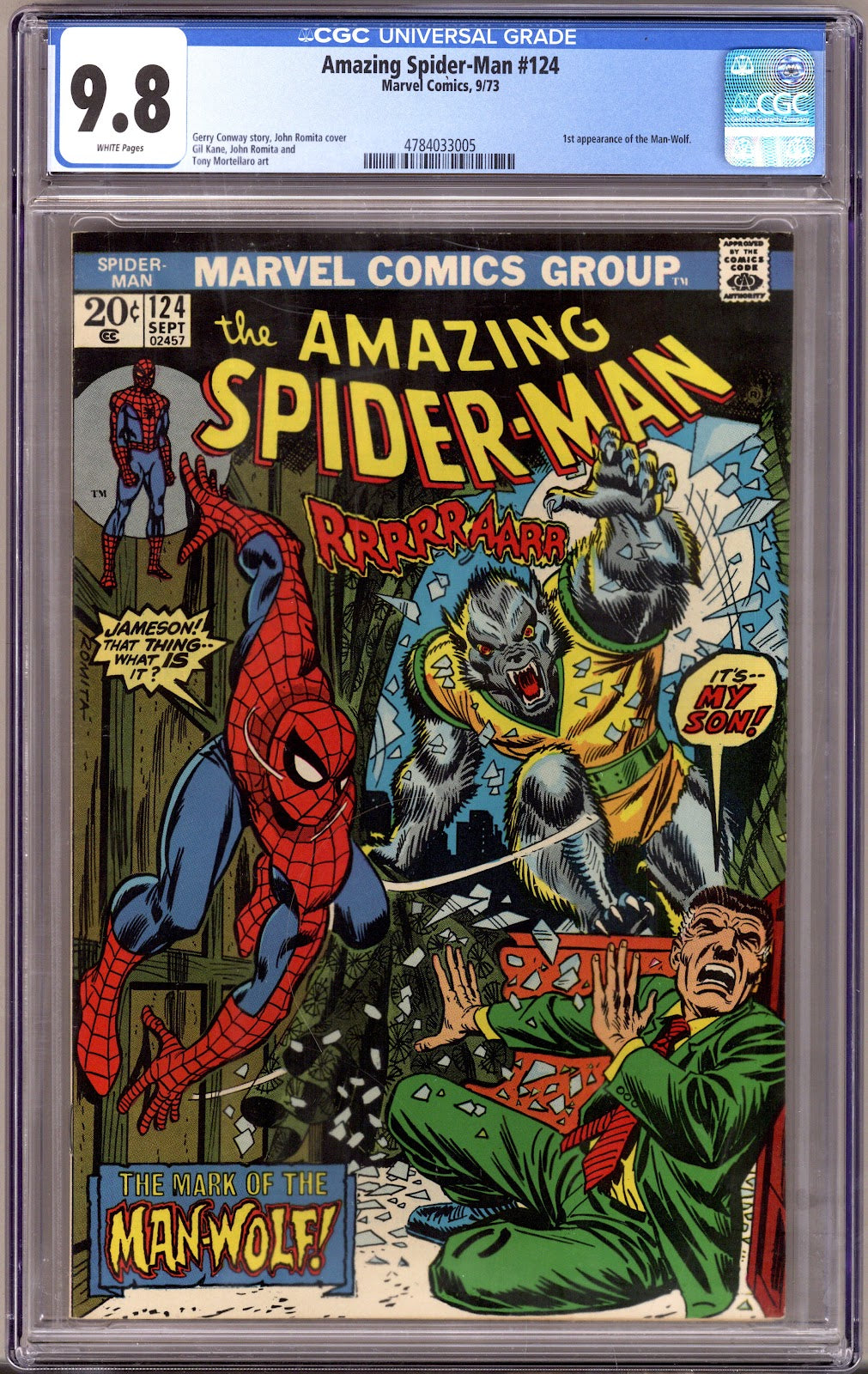 The Amazing Spider-Man Vol 1 124 CGC 9.8 (NM/M)   (1973)