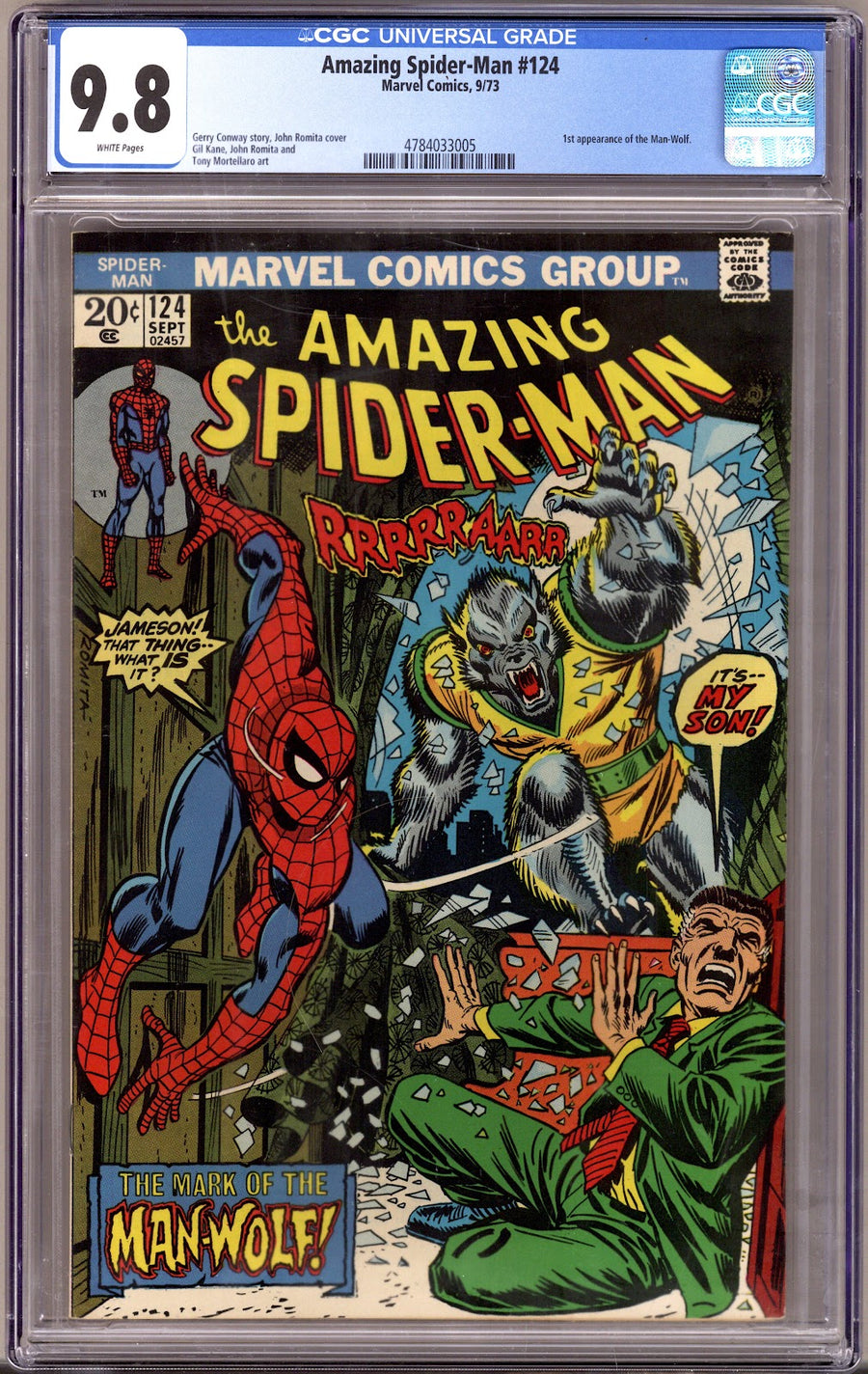 The Amazing Spider-Man Vol 1 124 CGC 9.8 (NM/M)   (1973)