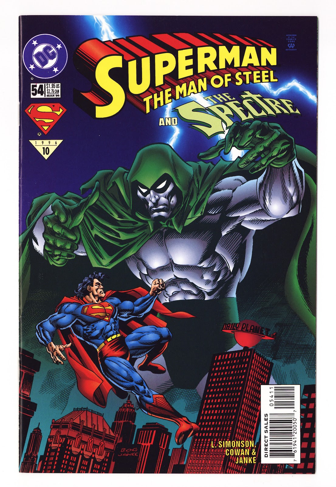 Superman: The Man of Steel 54 Mid Grade (1996) 