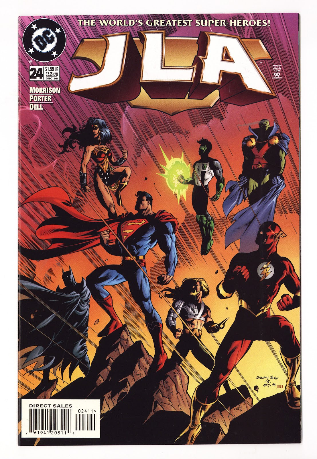 JLA 24 High Grade (1998) Direct Sales 