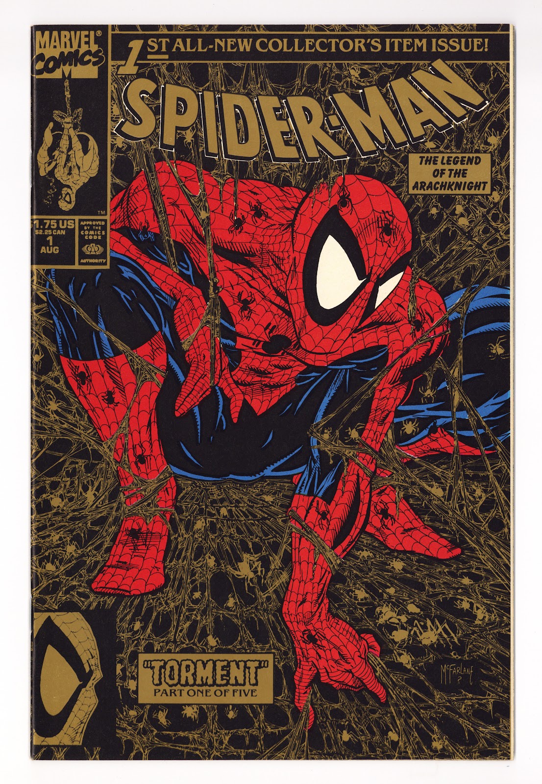 Spider-Man Vol 1 1 VF/NM (9.0) (1990) Gold 2nd Print 