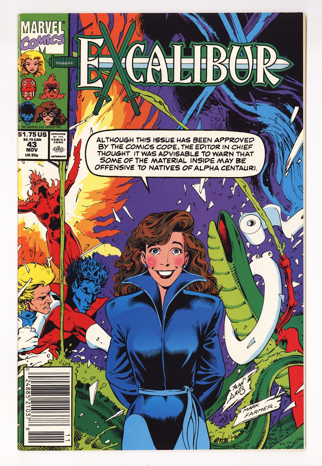 Excalibur Vol 1 43 High Grade (1991) Newsstand 