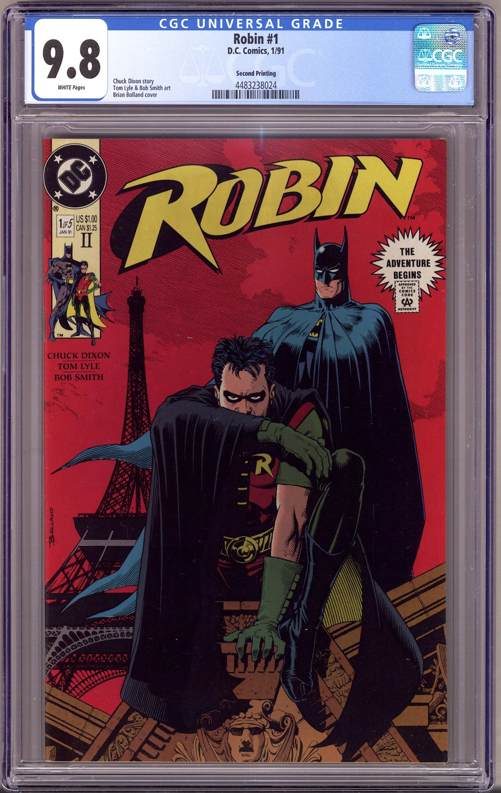 Robin Vol 1 1 CGC 9.8 (NM/M)   (1991)   2nd Print  