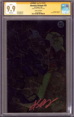 Absolute Batman   20 CGC 9.9 (MINT)   (2026) Lashley Foil Virgin Exclusive Variant  Signed x1 Cover Ken Lashley