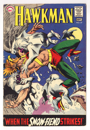 Hawkman Vol 1 27  VG+ (4.5)   (1968)