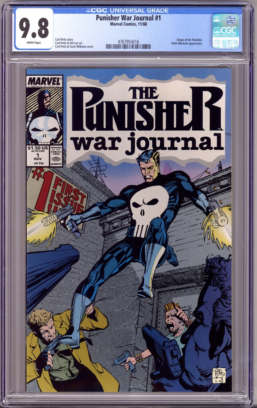 The Punisher War Journal Vol 1 1 CGC 9.8 (NM/M)   (1988)