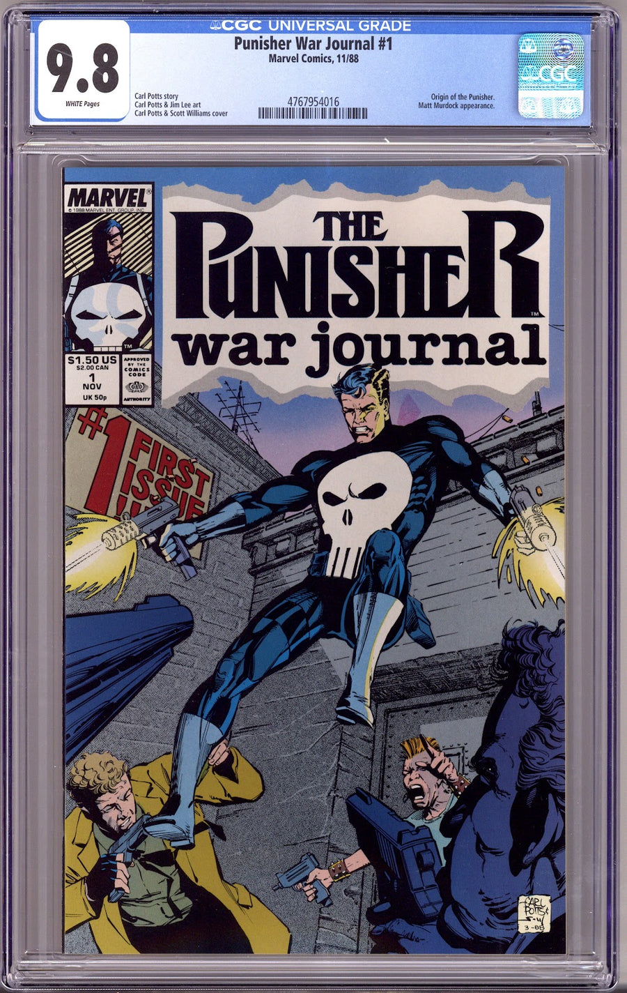 The Punisher War Journal Vol 1 1 CGC 9.8 (NM/M)   (1988)
