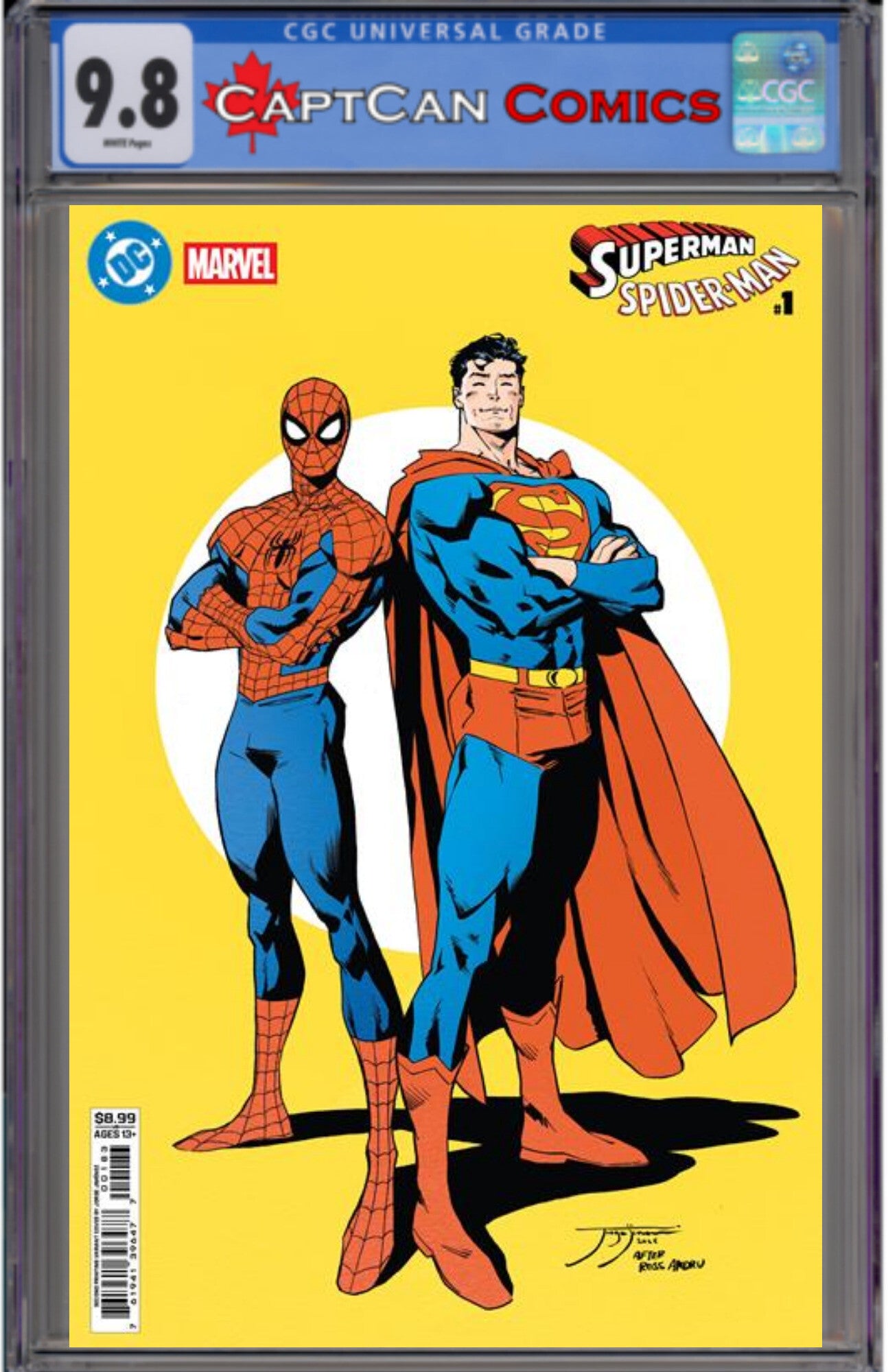 DC MARVEL SUPERMAN SPIDER-MAN #1 (ONE SHOT) Second Printing Cvr B Jorge Jimenez Card Stock Var