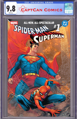 DF MARVEL/DC SPIDERMAN/SUPERMAN #1 MARCO CHECCHETTO COMICXPOSURE EXCLUSIVE thumbnail