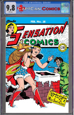 SENSATION COMICS #38 FACSIMILE EDITION CVR B HARRY G PETER FOIL VAR thumbnail