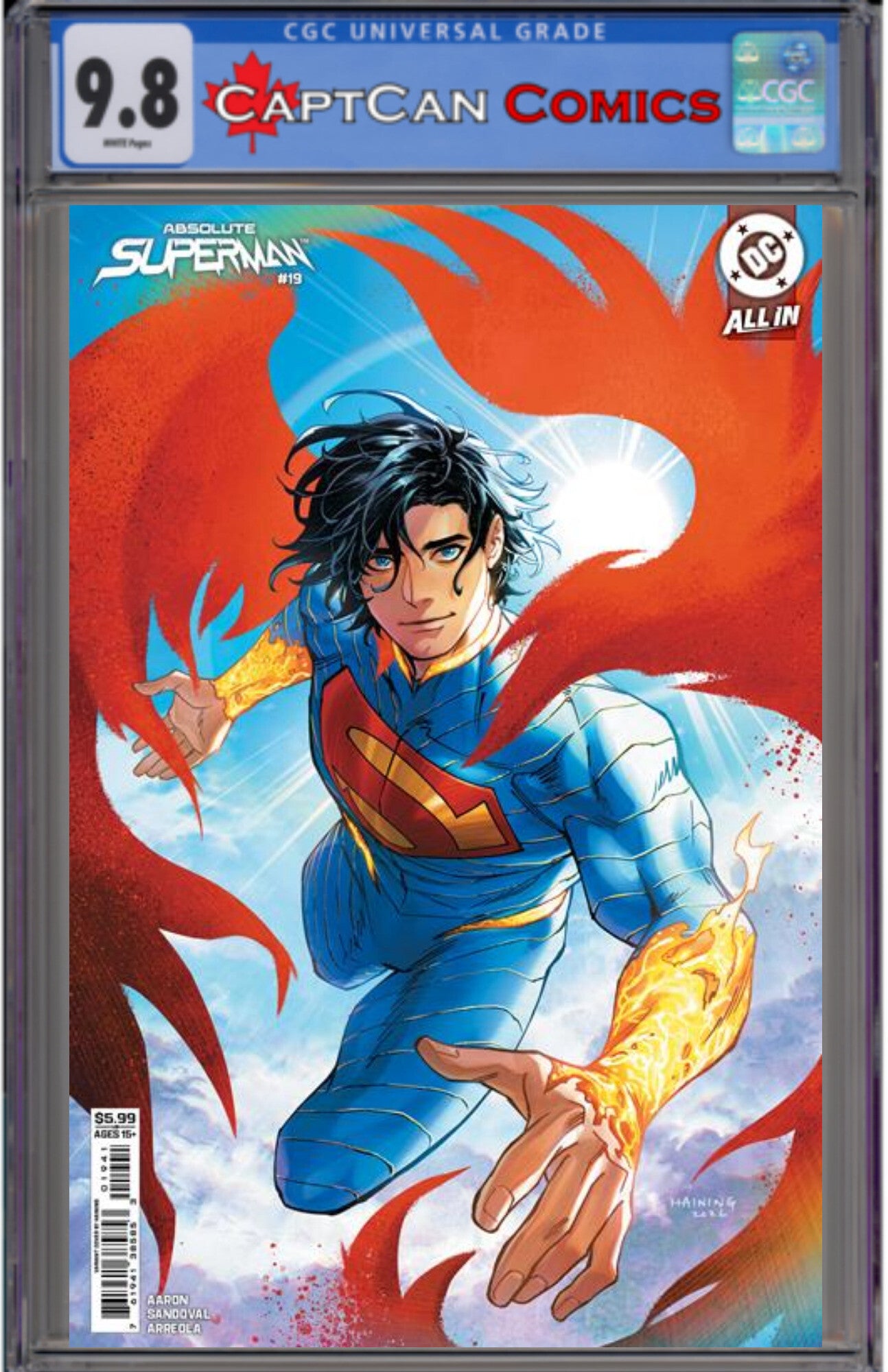 ABSOLUTE SUPERMAN #19 CVR D HAINING CARD STOCK VAR