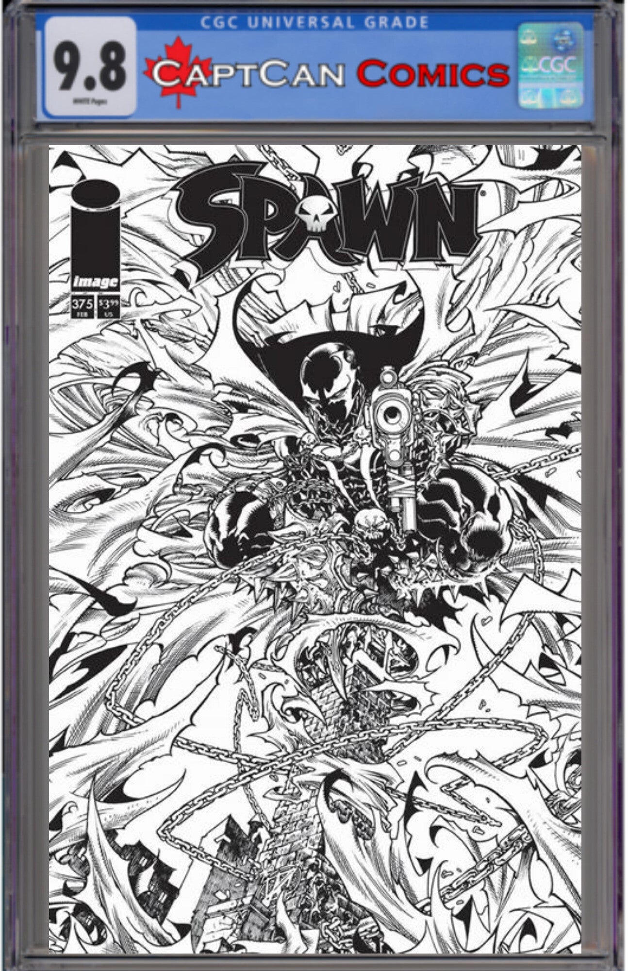 SPAWN #375 CVR B HARVEY TOLIBAO B&W VAR