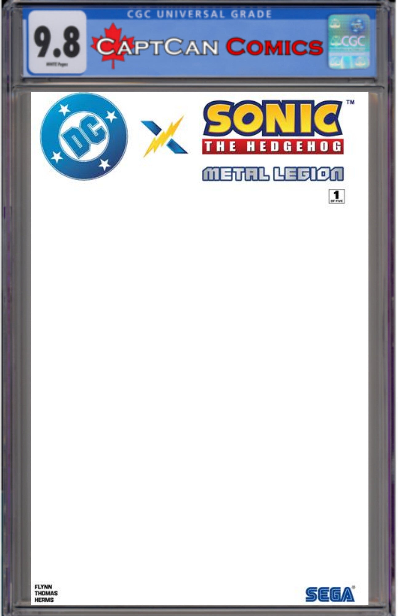 DC X SONIC THE HEDGEHOG THE METAL LEGION #1 (OF 5) CVR F BLANK CARD STOCK VAR
