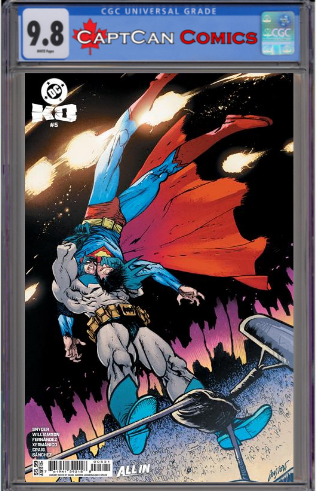 DC K.O. #5 (OF 5) CVR B DANIEL WARREN JOHNSON CARD STOCK VAR