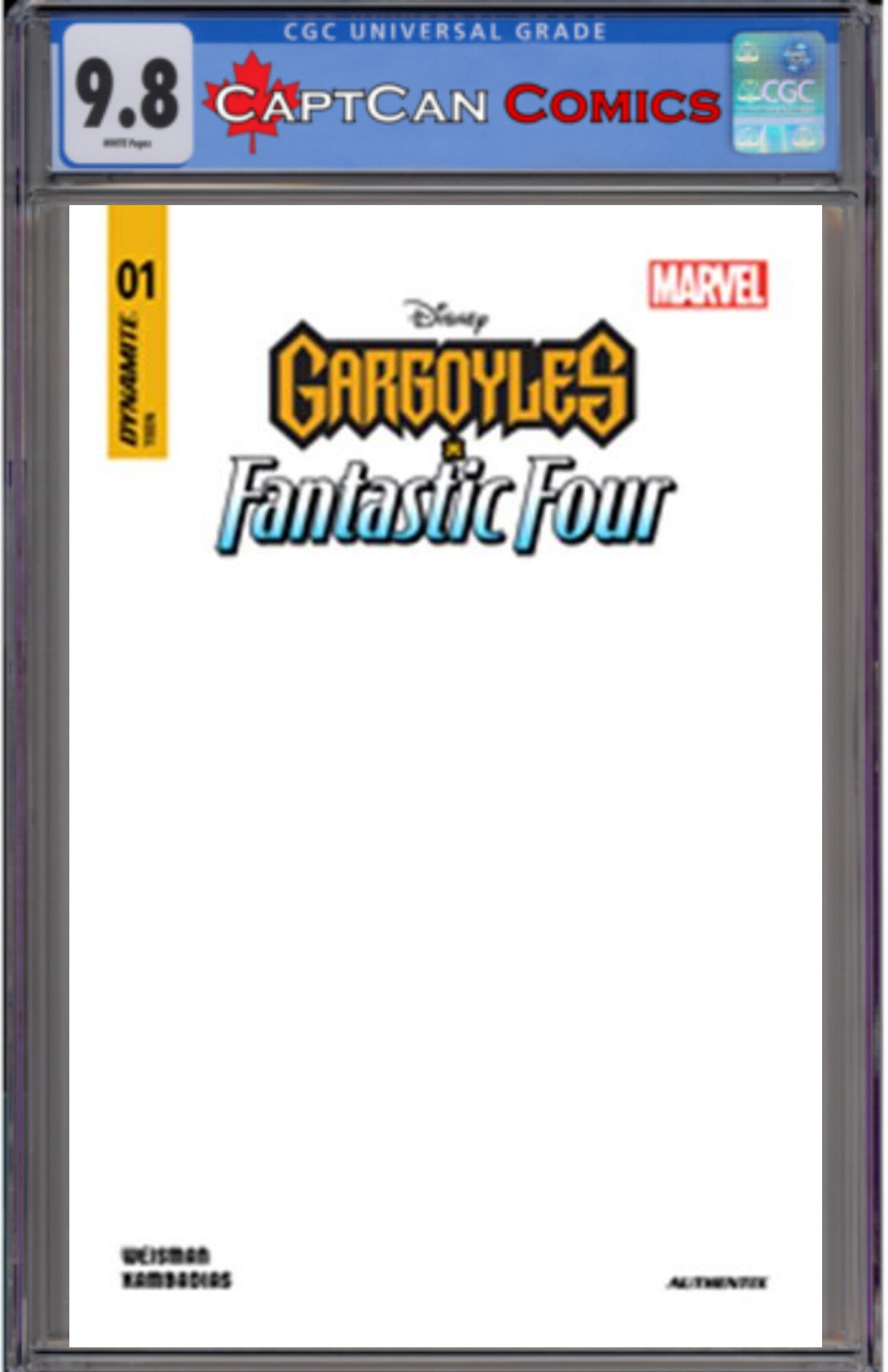 GARGOYLES X FANTASTIC FOUR #1 CVR F BLANK AUTHENTIX VAR