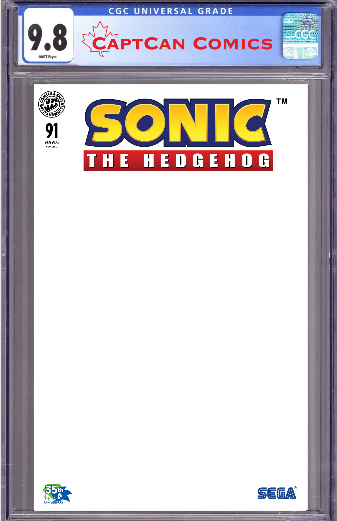 SONIC THE HEDGEHOG #91 VARIANT D (SKETCH VARIANT)
