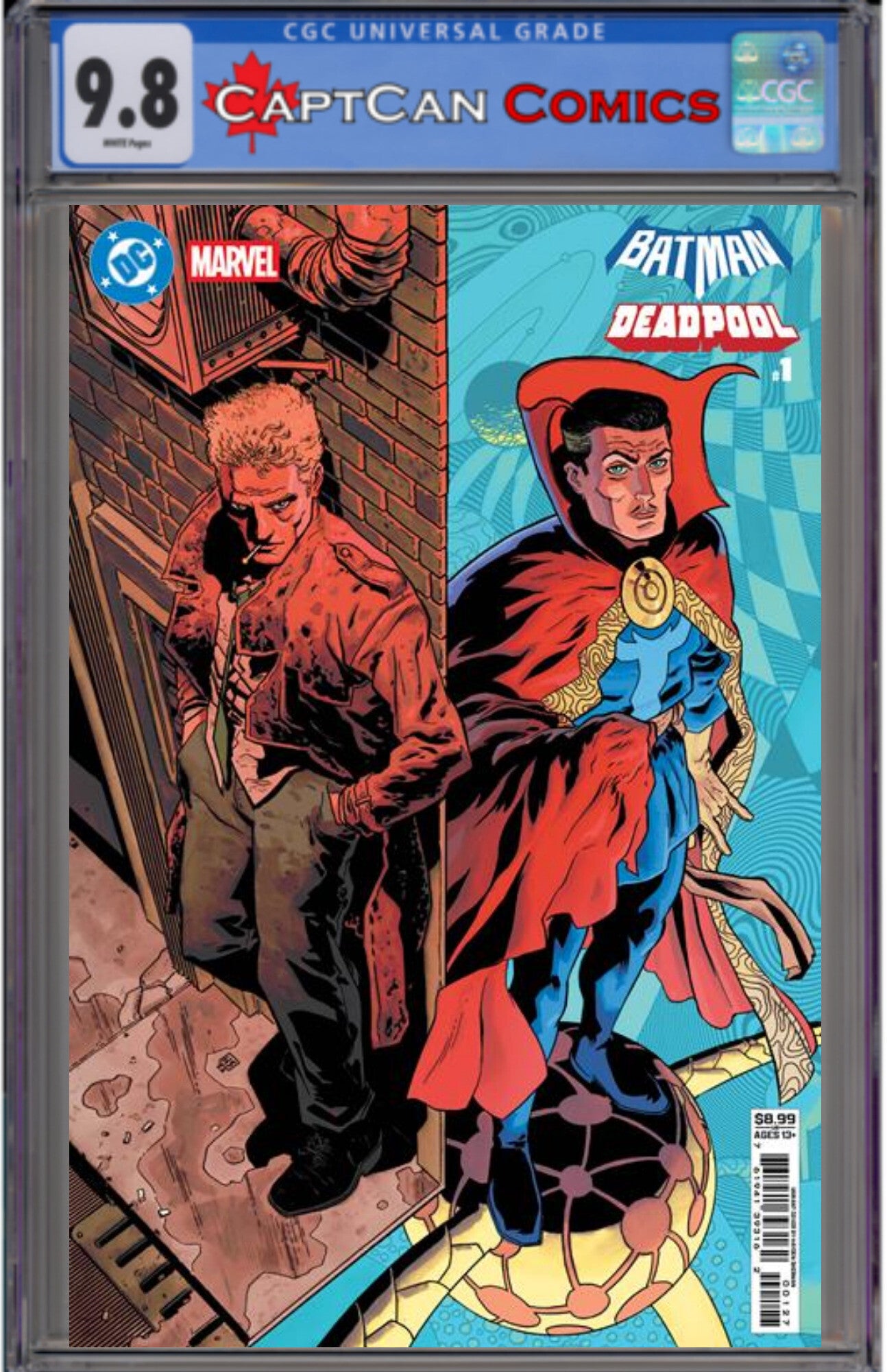 DC MARVEL BATMAN DEADPOOL #1 (ONE SHOT) CVR P HAYDEN SHERMAN CONSTANTINE DR STRANGE CARD STOCK VAR