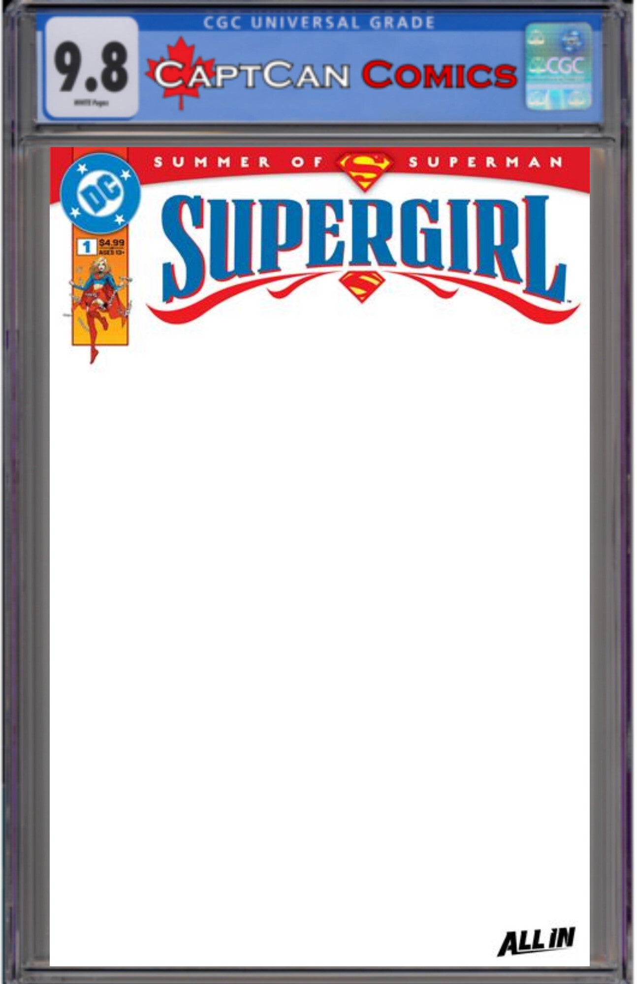 SUPERGIRL #1 CVR E BLANK CARD STOCK VAR