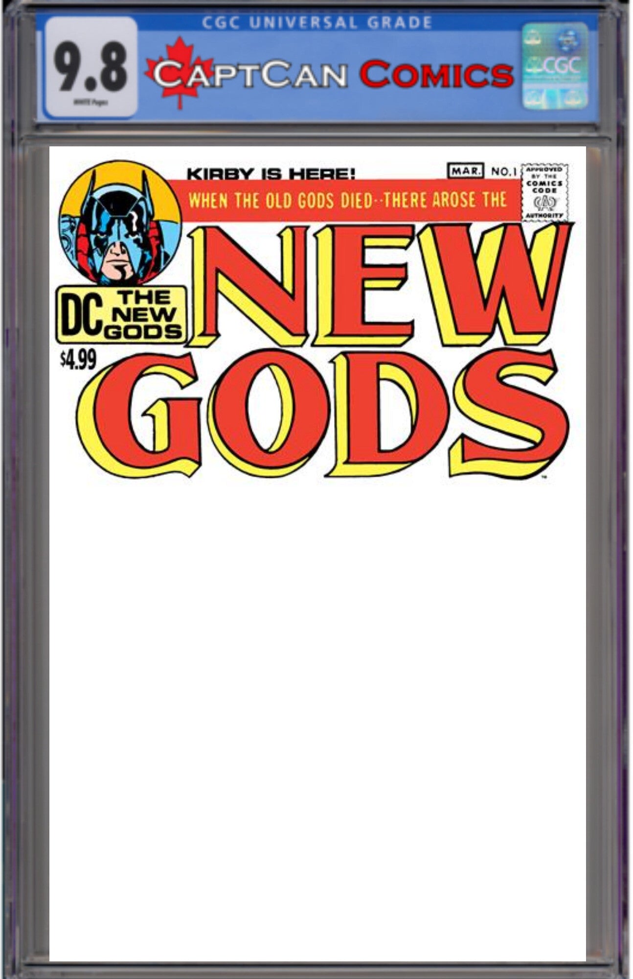 NEW GODS #1 FACSIMILE EDITION CVR C BLANK CARD STOCK VAR