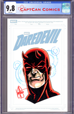DF DAREDEVIL #1 BLANK VARIANT SIGNED AND REMARKED BY KEN HAESER WITH A DAREDEVIL SKETCH thumbnail